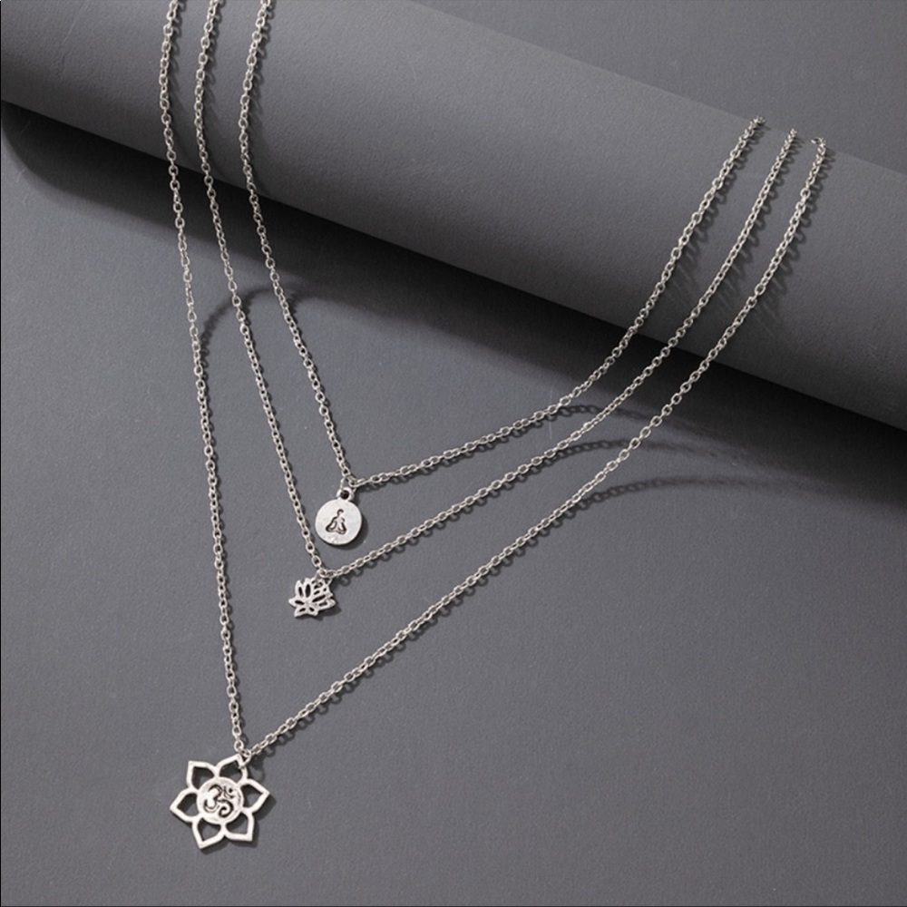 Layered Lotus Necklace